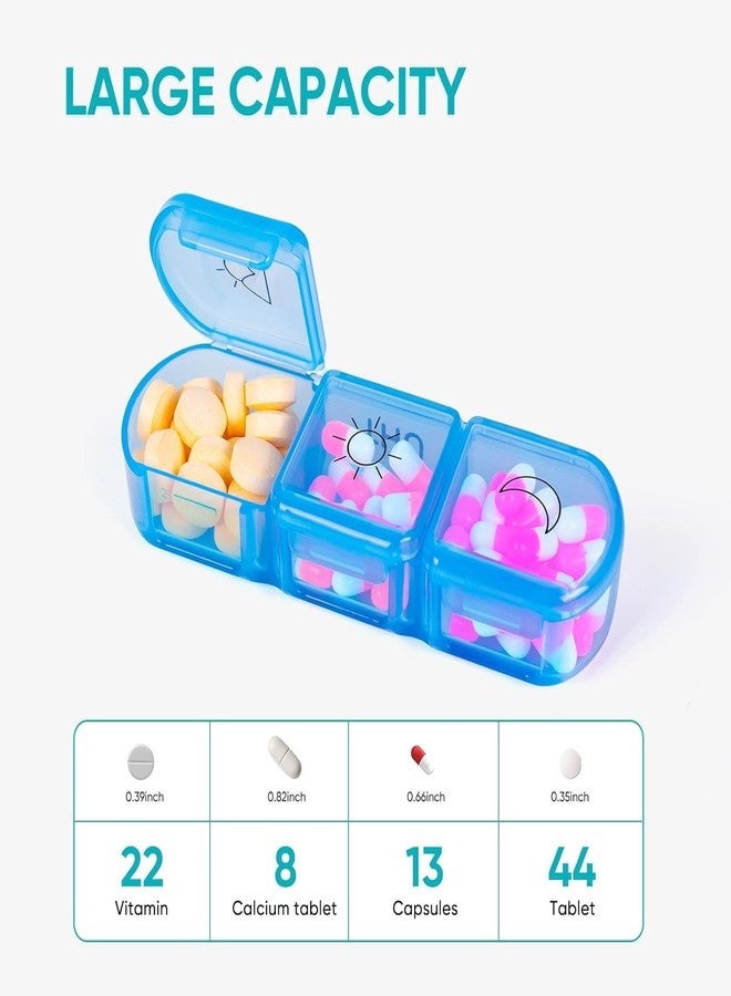 TROFFLLY Weekly Pill Box Organizer Portable Boxes 7 Day 3 Times A Day, Tablet with Large Separate Compartments to Hold Medication, Vitamins, and Supplement (Multicolor) - Image 5